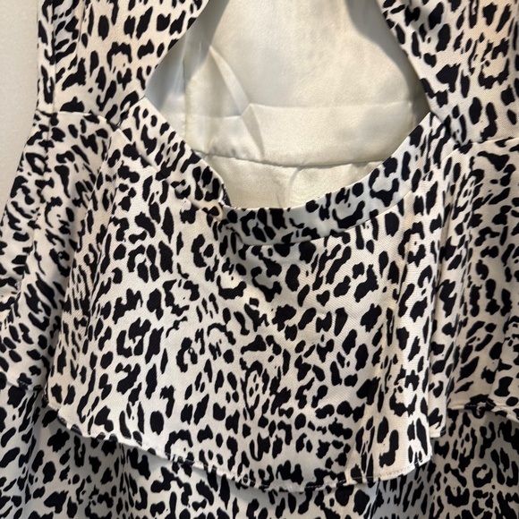 Parker Leopard Print Peplum Mini Dress – Size S - Picture 7 of 10
